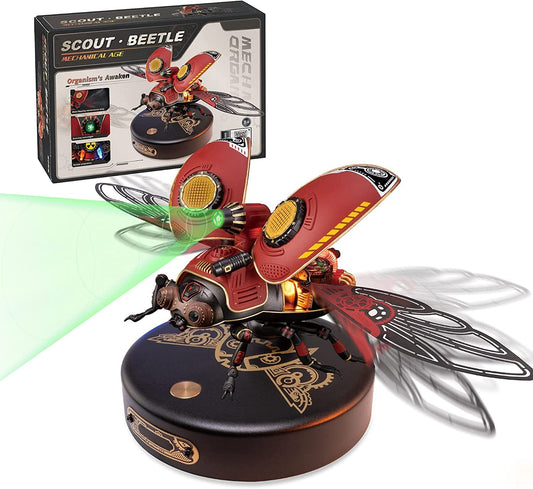 Robotime Rokr Scout Beetle Metal 3D Puzzle Spiele Punk Stil Geschenk zum Geburtstag Einfache Montage Mechanisches Design DIY Spielzeug - MI02